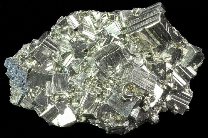 Gleaming, Cubic Pyrite Cluster - Peru #69602